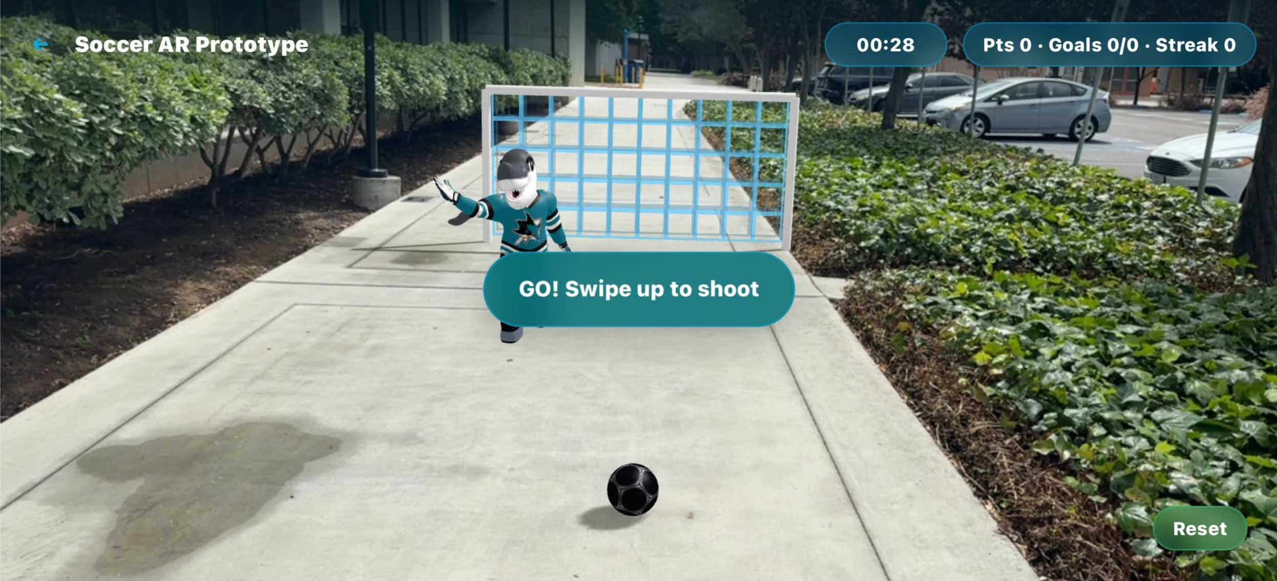 Sharks Way AR: second view of the shark AR experience on campus
